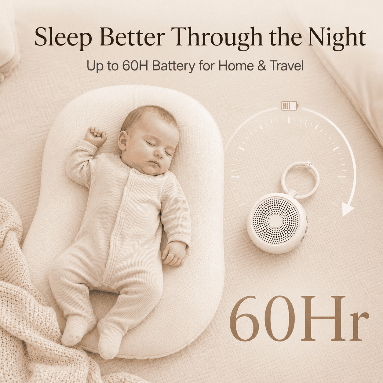 Radsen Portable Sound Machine, White Noise Machine for Baby Adults, 29 Soothing Sounds for Sleep, Child Lock & 60Hrs Playtime, 30 Volume Control– for Home, Office Privacy, Meditation, Registry Gift